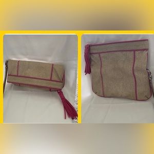 Large clutch purse with magnetic snap down. New without tags. Very roomy inside.